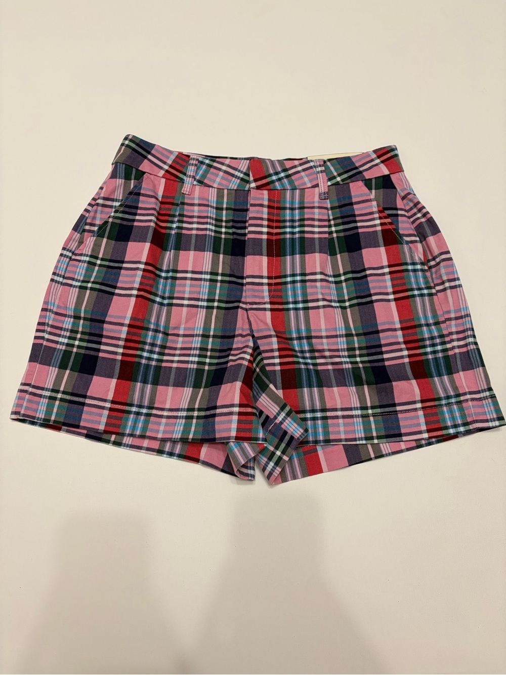 St. John's Bay Pink Plaid Women’s Shorts size 12 plaid comfy casual wear
